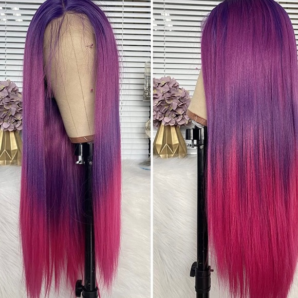 🦄 22” PURPLE OMBRE STRAIGHT LACE FRONT WIGARRIVES NEW💖
